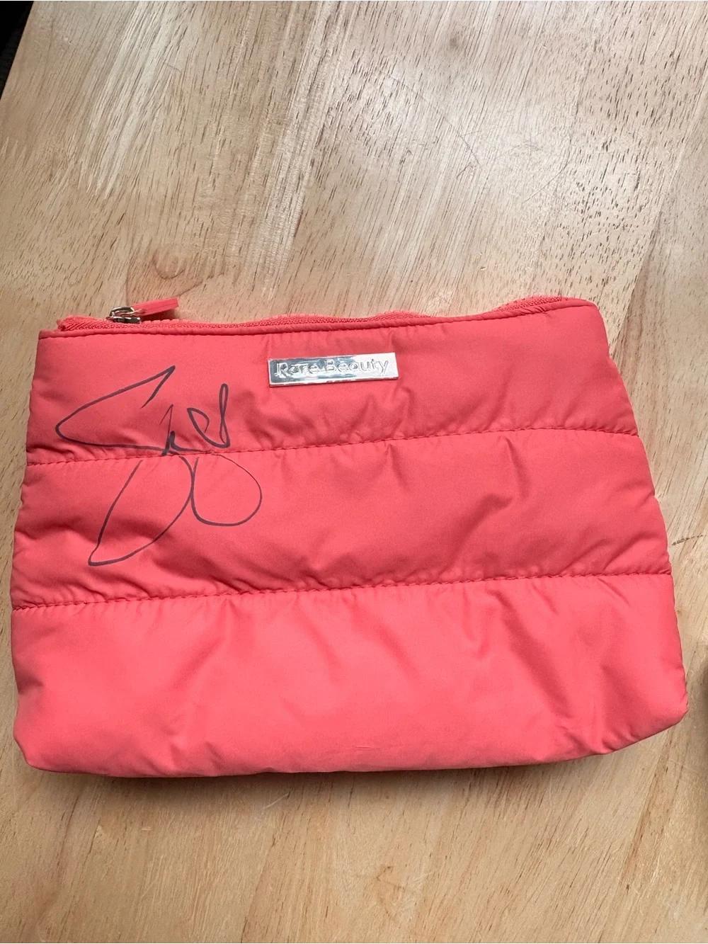 Selena Gomez Signed Rare Beauty Cosmetic Bag